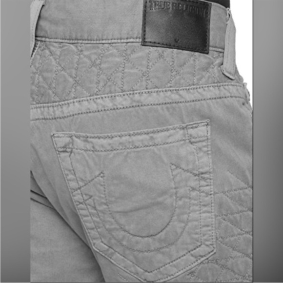 True‎ Religion Men's Dean Geo Quilted Relaxed Taper Jeans Pants Grey Size 31 - Picture 3 of 10